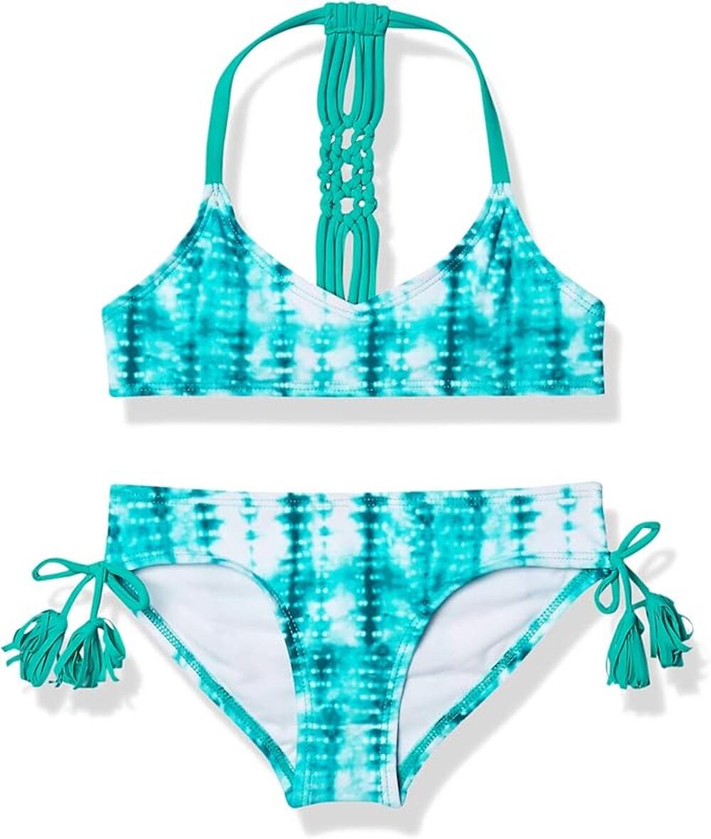 Kanu Surf Girls' 14 Willow V-Neck Beach Sport 2-Piece Bikini Swimsuit Set B17-2
